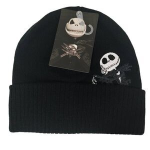 Disney Tim Burton's Nightmare Before Christmas Jack Skellington Knit Beanie -A